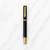 Ball Pen Bazaar Matt Black Triangle Shape Roller Ball Pen with Gold Clip | Openable Mechanism | Blue Ink | 1 Pen + 1 Refill Free