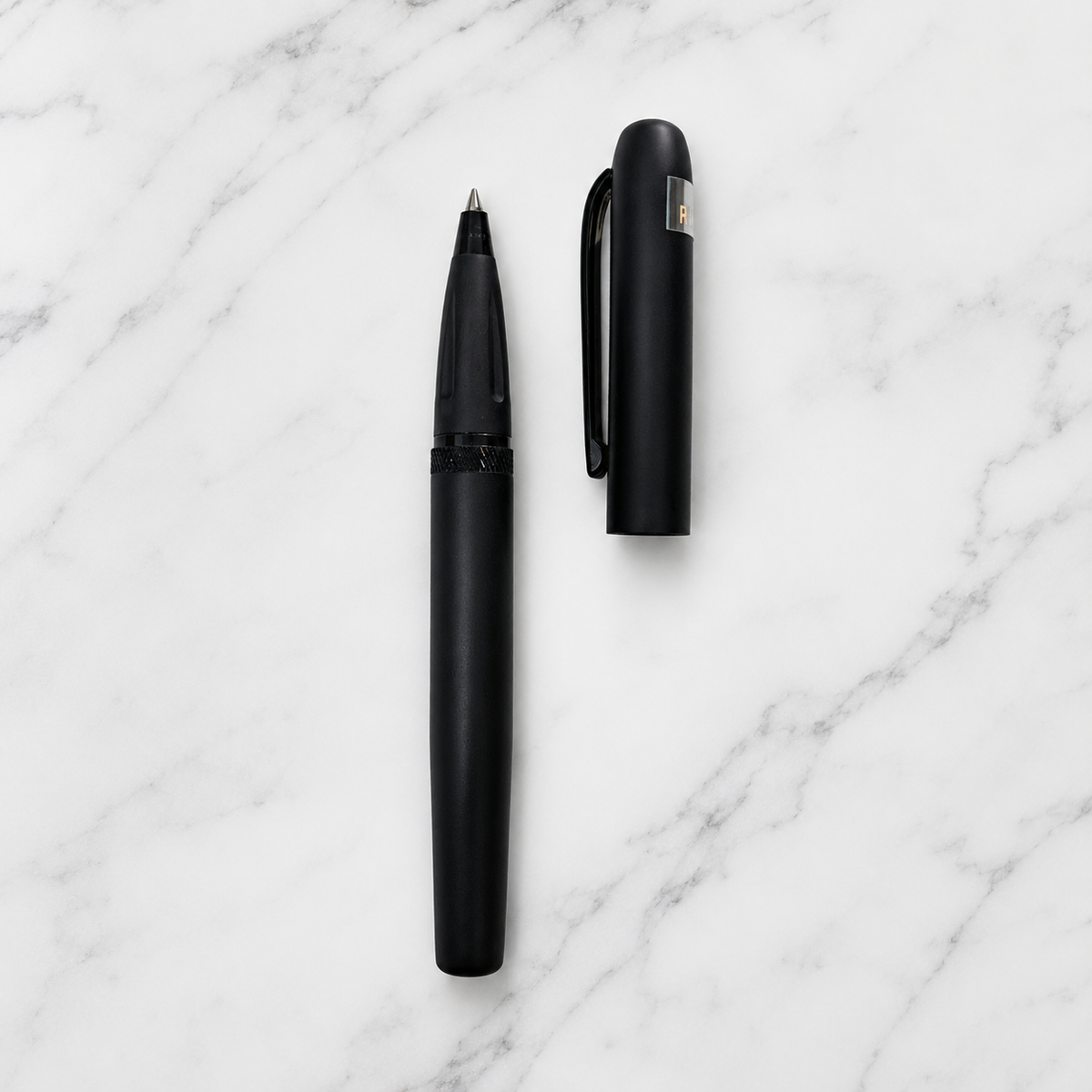 Matt black magnetic cap ball pen product image
