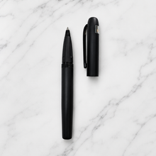 Ball Pen Bazaar Matt Black Ball Pen with Magnetic Cap | Openable Mechanism | Black Ink | 1 Pen + 1 Free Refill