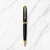 Ballpen Bazaar Matte Black Ball Pen with Gold Clip | Twist Mechanism | Blue Ink | Includes 1 Cross Type Refill