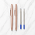 Ballpen Bazaar Set of 02 Metallic Glossy Rose Gold Ball Pen with Rose Gold Clip | Twist Mechanism | Blue Ink | Includes 2 Free Cross Type Blue Ink Refills | Premium Metal Pens for Office, Business, Executive, Gifting