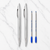 Ballpen Bazaar Metallic Glossy Full Silver Colour Body Ball Pen with Silver Colour Clip | Twist Mechanism | Blue Ink | Premium Metal Pen | Free 2 Cross Type Refills | Pack of 2