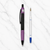 Ballpen Bazaar Metallic Glossy Black Colour Body with Purple Colour Design Click Mechanism Ball Pen | Blue Ink | Free 1 Blue Plastic Jotter Refill | Pack of 1