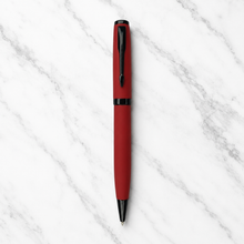 Ballpen Bazaar Matt Red Body Ball Pen with Glossy Black Clip | Twist Mechanism | Blue Ink | Free 1 Refill | Premium Metal Pen | 1 Pc