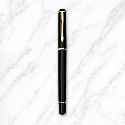 Black Body Ball Pen with Golden Clip – Openable Mechanism