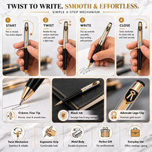 Advocate Logo Ball Pen – Black & Silver Premium Design