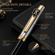 Advocate Logo Ball Pen – Black & Silver Premium Design