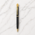 Ballpen Bazaar Matte Black Ball Pen with Gold Clip & Crown Top | Twist Mechanism | Smooth Blue Ink Writing Pen | Premium Metal Executive Gift Pen | 1 Piece