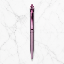 Ballpen Bazaar Matt Purple Ball Pen with Purple Clip & Crown Top | Twist Mechanism | Smooth Blue Ink Writing Pen | Premium Metal Ballpoint Pen | 1 Piece