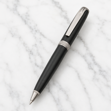 Ballpen Bazaar Matt Black Twist Ball Pen with Gunmetal Clip | Premium Blue Ink Metal Ball Pen | Smooth Writing Executive Pen | 1 Piece