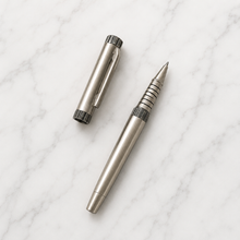 Ballpen Bazaar Metallic Glossy Gunmetal Colour Body With Gunmetal Colour Cap Openable Mechanism Roller Ball Pen Blue Ink | 1 Pen + 1 Refill Free