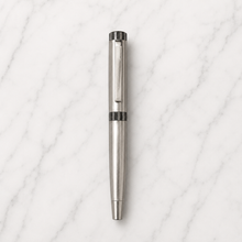 Ballpen Bazaar Metallic Glossy Gunmetal Colour Body With Gunmetal Colour Cap Openable Mechanism Roller Ball Pen Blue Ink | 1 Pen + 1 Refill Free