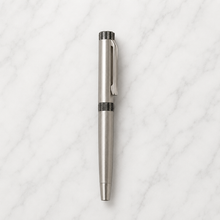 Ballpen Bazaar Metallic Glossy Gunmetal Colour Body With Gunmetal Colour Cap Openable Mechanism Roller Ball Pen Blue Ink | 1 Pen + 1 Refill Free