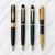Ballpen Bazaar Set of 4 Premium Twist Mechanism Ball Pens – Matt Black, Matt Green & Metallic Glossy Black with Gold Clip, Blue Ink, Free Surprise Ball Pen