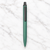 Ballpen Bazaar Matt Green Colour Body With Black Colour Clip Click Mechanism Ball Pen Blue Ink | Premium Metal Pen | 1 Pen with 1 Extra Free Refill