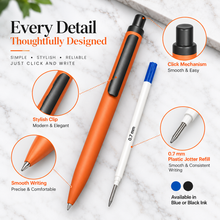 Ballpen Bazaar Matt Light Brown Metal Ball Pen with Black Clip Click Mechanism Black Ink Premium Executive Gift Pen with 1 Free Refill