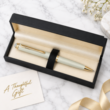 Ballpen Bazaar Matt Gray Metal Ball Pen with Gold Clip | Twist Mechanism | Black Ink | Premium Executive Gift Pen | 1 Pen with Free Refill