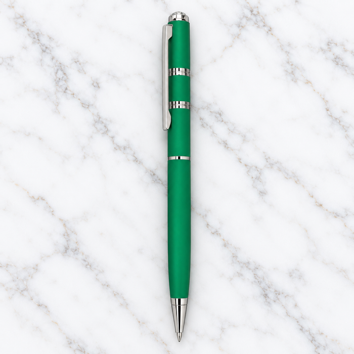 Set of 4 Premium Twist Metal Ball Pens – Blue Ink + 4 Refills product view 2