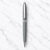 Ballpen Bazaar Matt Finish Gray Body Ball Pen with Glossy Silver Clip | Twist Mechanism | Black Ink | Premium Metal Pen | 1 Pen with 1 Free Refill