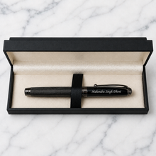 Glossy gunmetal openable ball pen with black cap product image