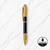 Ball Pen Bazaar Metallic Glossy Black Ball Pen with Textured Glossy Gold Grip & Gold Clip | Twist Mechanism | Black Ink | 1 Pen + 1 Surprise Ball Pen Free