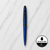 Ball Pen Bazaar Stylus Matt Blue Ball Pen with Glossy Black Designer Clip | Twist Mechanism | Black Ink | 1 Pen + 1 Surprise Ball Pen Free