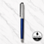 Metallic Glossy Blue Ball Pen with Silver Cap Openable Black Ink | 1 Pen + 1 Extra Refill