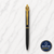 Matte Black Ball Pen with Gold Clip & Diamond Crown Top | Twist Mechanism | Blue Ink | Premium Metal Executive Pen | 1 Pen with 1 Extra Blue Refill