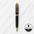 Matte Black Ball Pen with Gold Clip | Twist Mechanism | Black Ink | Premium Metal Writing Pen | Includes 1 Cross Type Refill