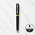 Ballpen Bazaar Matt Black Ball Pen with Black Cap and Gold Clip | Openable Metal Pen | Black Ink | 1 Pen with 1 Extra Refill | Premium Executive Writing Pen