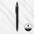 Ballpen Bazaar Matt Black Ball Pen with Black Clip | Click Mechanism | Black Ink | Premium Metal Pen | 1 Pen with 1 Extra Black Refill | Pack of 1