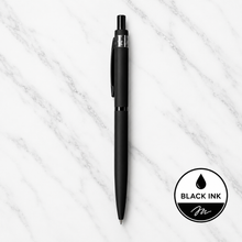 Ballpen Bazaar Matt Black Ball Pen with Black Clip | Click Mechanism | Black Ink | Premium Metal Pen | 1 Pen with 1 Extra Black Refill | Pack of 1