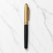 Ball Pen Bazaar Matt Black Ball Pen with Gold Magnetic Cap | Openable Mechanism | Black Ink | 1 Pen + 1 Extra Refill