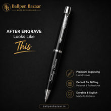 Ballpen Bazaar Metallic Glossy Black Colour Body with Silver Colour Clip Twist Mechanism Ball Pen with Free Extra Refill Blue Ink | Pack of 1