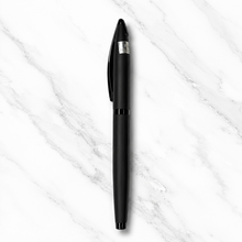 Ballpen Bazaar Matt Black Metal Ball Pen with Matt Black Cap | Openable Cap Mechanism | Blue Ink | 1 Free Refill | Executive Writing Pen | 1 Pc