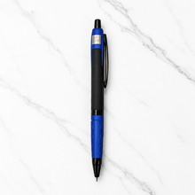 Ballpen Bazaar Set of 3 Metal Ball Pens Matte Black Body with Blue, Gray & Red Design | Click Mechanism | Blue Ink | Premium Office & Executive Writing Pens | Includes 3 Refills