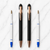Ballpen Bazaar Stylus Matte Black Ball Pen with Copper Clip | Click Mechanism | Blue Ink | Includes 2 Free Plastic Jotter Blue Ink Refills | Pack of 2