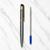 Ballpen Bazaar Matt Gunmetal Ball Pen with Glossy Gold Clip | Twist Mechanism | Blue Ink | Premium Metal Writing Pen