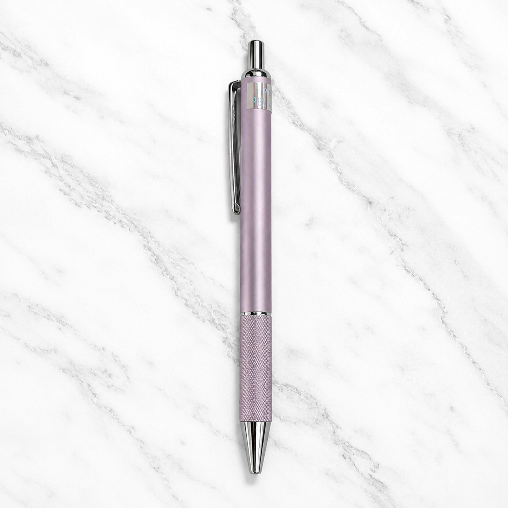 Ballpen Bazaar Set of 2 Metallic Glossy Purple Ball Pens with Silver Clip | Click Mechanism | Blue Ink | Includes 2 Free Plastic Jotter Blue Ink Refills | Premium Metal Ball Pen for Office, School, Business & Gifting