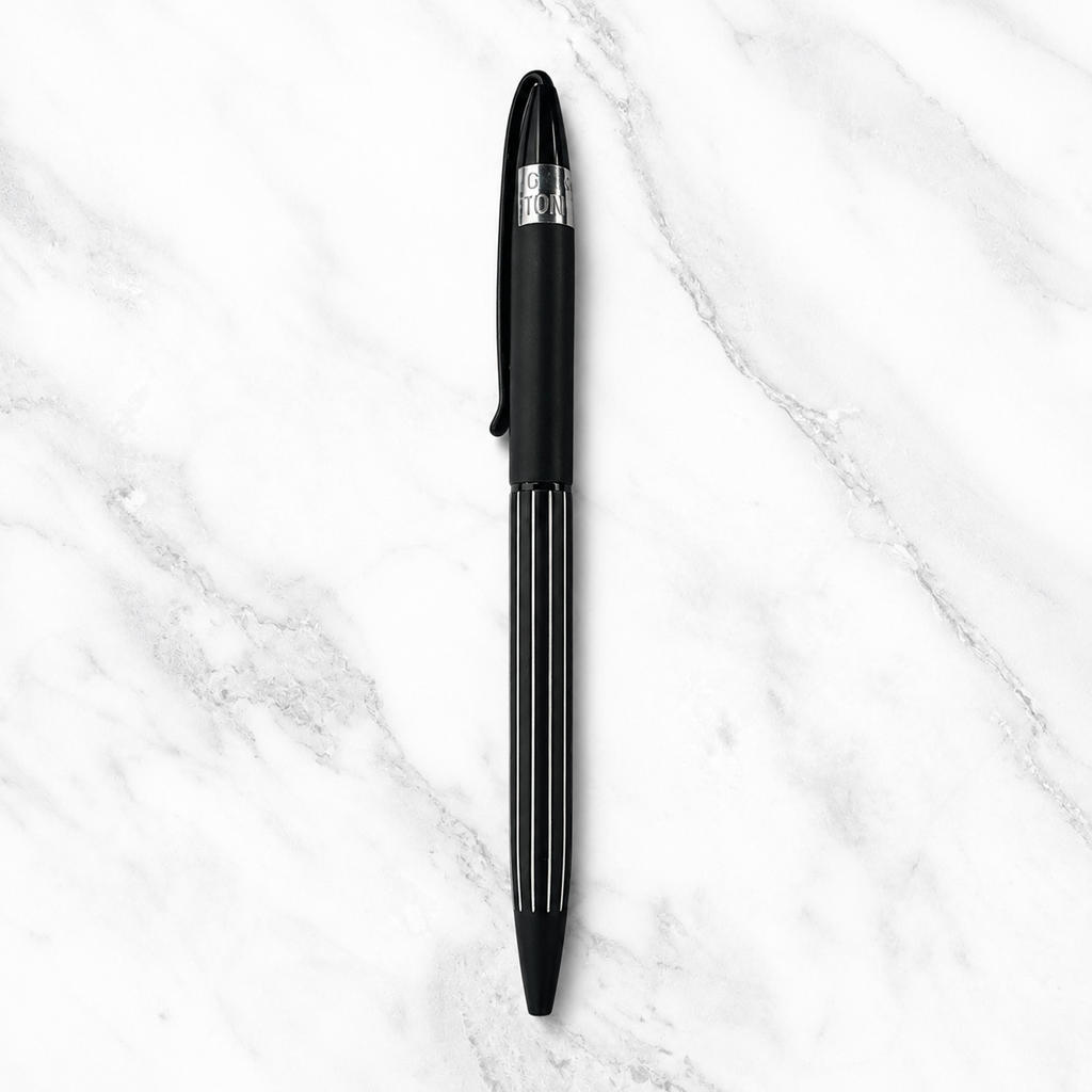 Matte Black Ball Pen – Twist Mechanism | Cross-Type Refill | Blue Ink