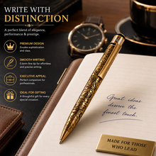 Metallic Glossy Designer Gold Ball Pen – Gold Clip | Twist Mechanism