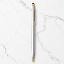 Ballpen Bazaar Set of 09 Stylus Metallic Glossy Gold Silver Rose Gold Twist Ball Pens with Blue Ink | 9 Pens + 9 Free Refills | Premium Metal Writing Pens