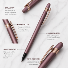 BallPenBazaar Premium Matte Brown Ball Pens with Rose Gold Clip