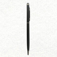 Combo of 2 Black Stylus Twist Ball Pens – Glossy Finish | 0.6mm Blue Ink | Touchscreen Compatible | Smooth Writing | Elegant Silver Clip | Ideal for Office, School & Gifting