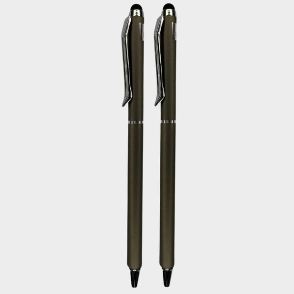 Grey Stylus Twist Ball Pen Combo – 2 Pens | BallPenBazaar