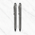 Combo of 2 Grey Stylus Twist Ball Pens – Glossy Finish | Twist Mechanism