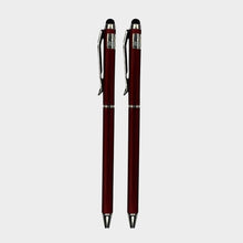 Combo of 2 Maroon Stylus Twist Ball Pens – Glossy Finish | Twist Mechanism