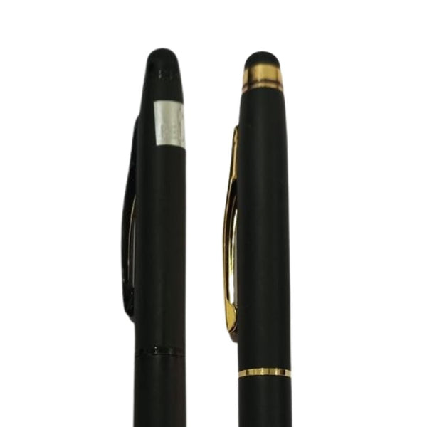 Matte Black Stylus Twist Ball Pen Combo – 2 Pens | BallPenBazaar