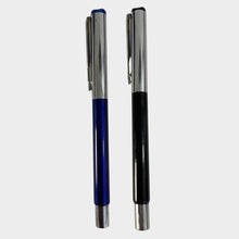 Blue & Black Ball Pen Combo – Silver Cap | 0.6mm Ink