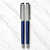Ballpen Bazaar Metallic Glossy Blue Ball Pen Set of 2 with Silver Cap Openable Mechanism | Smooth Blue Ink Premium Writing Pens